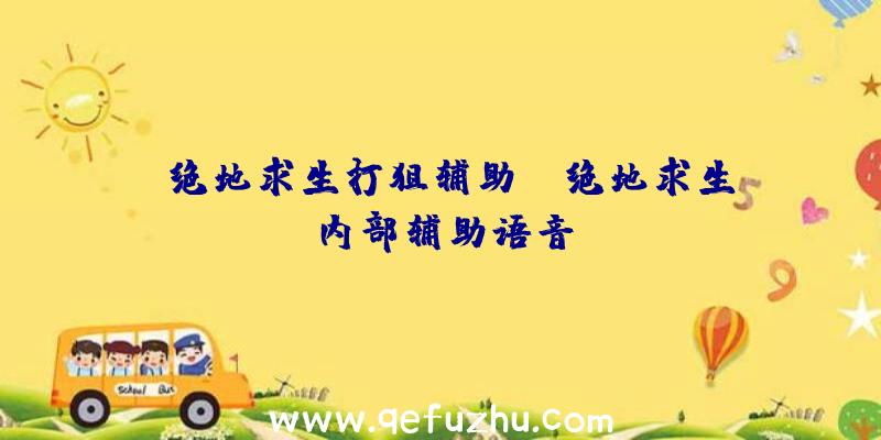 「绝地求生打狙辅助」|绝地求生内部辅助语音